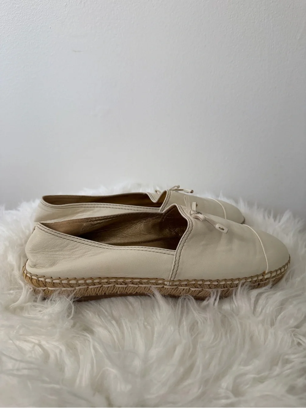 Prada Leather Espadrille Flats